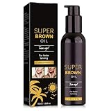 50 ml Solarium Bräunungsbeschleuniger, Bräunungsöl für Vorgebräunte und Dunkle Haut, Premium SchnellbräunungsbeschleunigerÖl mit Kokosduft, Tanning Oil mit Natürlichen Zutaten Bräunungscreme