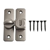 Jonikuper Türverriegelung und Schlüsselverriegelung, Schiebetürschloss mit verstellbarer Einbauposition, Zinklegierung (grau)