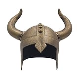 LOOYAR Kinder Mittelalter Mittelalter Wikinger Alter Gehörnter Wikingerhelm Berserker Soldat Krieger Kostüm Hut Sallet Kinder Spielzeug für Kampf Spielen Halloween Cosplay Bronze