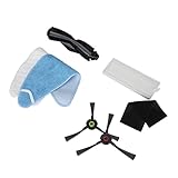 KIMISS Kehrmaschinenzubehör für K650 - Waschmaschinen -Mopp, Einweg Mopp, Rollbürste, Seitenbürste und Filterbildschirm Komplettes Ersatzkit für Roboterstaubsaugerer