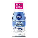 NIVEA Augen Make-Up Entferner Double Effect, Abschminkwasser für die sensible Augenpartie, Gesichtsreiniger entfernt extrem wasserfeste Mascara (125 ml)