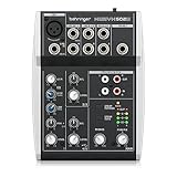 Behringer XENYX 502S Premium-Analogmixer mit 5 Eingängen und USB-Streaming-Schnittstelle