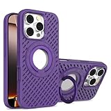 JIASHM Für iPhone 12 Pro Wärmeableitungs-atmungsaktive Hülle Magnetischer Ringhalter Telefonabdeckung (für iPhone 12 Pro/Lila)