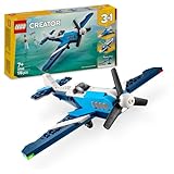 LEGO Creator 3in1 Flieger: Rennflugzeug Spielzeug - Umbaubar in Jet oder Hubschrauber Modell - Fahrzeug Bauset für Jungen und Mädchen ab 7 Jahren - Geschenkidee zum Geburtstag 31160