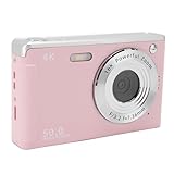 VBESTLIFE Digitalkamera, 50MP 4K -Kamera mit 16x Zoom Auto Focus Fill Light, Kompakte Tragbare Punkt- und Schießkamera für Teenager Erwachsene (PINK)