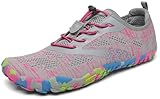 SAGUARO Barfußschuhe Damen Herren Zehenschuhe Traillaufschuhe Weich Bequem Barfussschuhe Fitnessschuhe Männer Frauen Trainingsschuhe für Joggen Laufen Wandern, Rouge Pink, 40 EU