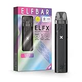ELFBAR ELFX KIT I kein Liquid kein Nikotin enthalten I 1000 mAh Pod System Kit inkl. 2 Refillable Pods 0,6 & 0,8 Ohm I USB-C Schnellladung MTL/RDL (Black)
