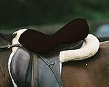 Engel Reitsport | Sattelsitzbezug Sattelauflage echtes Merino Lammfell SABEZ1-L-MOC für englische Reitsattel Mocca braun Größe L