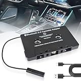 Forhome Kassetten Adapter für Autoradio, Auto empfänger Bluetooth 5.0 Audio Kassette zu AUX Smartphone KFZ-Kassettenadapter,mit Mikrofon/Fernbedienungstaste, für Auto, Telefon