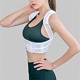 WDCDYQDH Gürtel zur Korrektur der Rückenhaltung, Lendenwirbelstützen, leicht, atmungsaktiv, für Männer und Frauen, Rückenstützbandage (Vit L) (Wit Us XL)