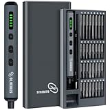 STREBITO Mini-Elektroschrauber-Set, 70-in-1 kleiner Elektroschrauber, kabellos – 64 S2-Präzisions-Bits, 5 Drehmomenteinstellungen, 4 LED-Leuchten, Mini-Elektroschrauber-Reparatur-Werkzeug-Set