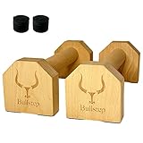 Bullstep Liegestützgriffe Holz Parallettes Calisthenics, Handstand Barren für Fitness, Gym, Calisthenics, Crossfit. Push Up Bars Handstand Griffe Rutschfest Minibarren