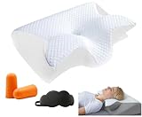 Générique Schlafapnoe-Kopfkissen, Anti-Schnarch-Kissen, Positionierungskissen, ergonomisches Nackenstützkissen, Memory-Schaum, für Seitenschläfer, Rücken- und Bauchschläfer