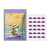 24 Stück UV Sticker, Sunscreen Stickers Reapply Reminder - Antihaft-Latex-Sicherheitsmaterial, Zur Sonnenschutzerkennung, Geeignet Für Outdoor-Reisen, Bergsteigen (Wolkenform)