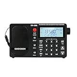QODOSEN DX-286 Tragbares Radio, mit TEF6686 Automobil-Chip, LW, AM, FM, Kurzwelle, Datensystem (RBDS/RDS), Antennendämpfer, Antennenschalter, AMP-Schalter, 1000 Voreinstellungen, Tonschalter