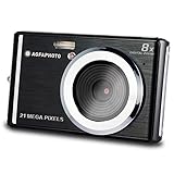 AGFA PHOTO Realishot DC5200 - Kompaktes Digitalkamera, 21MP, 2,4” LCD-Bildschirm, 8x Digitalzoom, HD 720p Video, Lithiumbatterie, SD-Karten, Szenenmodi - Schwarz
