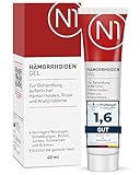 N1 Hämorrhoiden Gel 40 ml - Medizinprodukt gegen Brennen, Schmerzen, Blutungen & Juckreiz - entzündungshemmende Hämorrhoiden Salbe & bei Analfissuren – Hämorrhoidensalbe mit kühlendem Effekt