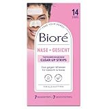 Biore Tiefenreinigende Clear-up Strips - 1 x 14 Stück - Gesicht (7 Strips) und Nase (7 Strips) – Entfernen Mitesser und Unreinheiten von Gesicht und Nase - Alle Hauttypen