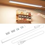 LED Schrankbeleuchtung Küche 41cm, 4000K Dimmbar Unterbauleuchte mit Berührungsloser Sensor, Unterbauleiste Ultradünnes für Küche, Schlafzimmer, Badezimmer, Flur, Treppe, Schreibtisch 1 Stück