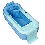 Aufblasbare Badewanne, tragbar, aufblasbar, aus PVC, mit Sitzmatte, faltbare Badewanne, Badzubehör für Frauen, Mädchen, Familie, Jugendliche, Herren, Mädchen, Damen