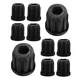 DINHEAROM 30 Stück Ersatz Gummihülsen für Möbelrollen Robuste Kunststoff Lenkrollen für Bürostühle Design Schwarz Schützt das Rad und Verlängert die