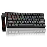 AULA WIN60 HE Mechanische Gaming Tastatur mit Kabel,Hall Effect Magnetic Switches,Rapid Trigger,Einstellbare Betätigung,60% RGB Tastatur für PC/Mac (Schwarz)
