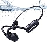 MONODEAL Kopfhörer Schwimmen, IP68 Knochenschall Kopfhörer Bluetooth 5.3 Bone Conduction Kabellos Schwimmen Eingebaute 32GB MP3-Player Speicher, Open-Ear Kopfhörer für Schwimmen Laufen