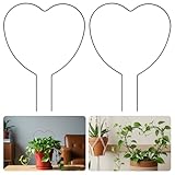 Ouligay Rankhilfe Zimmerpflanzen Rankgitter Metall,2 Stück Garten Pflanzenhalter, 31x23cm Herz Form Garten Pflanzenstütze Rankhilfe Metall Zimmerpflanzen für Kletterpflanzen Kletterblume Rose Rattan