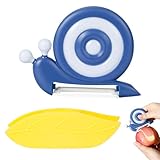 Kinder Sparschäler, Peeler Snail Sparschäler, Schnecke Keramik Schälmesser, Handheld Apfelschäler, Sparschäler Schnecken Kartoffelschäler Spargelschäler Gemüseschäler (Blau)