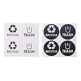 Recycling-Müll-Symbol-Schriftzug Aufkleber für Mülleimer, Mülleimer, Conta