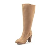 GABYLOU XL-Stiefel mit hohem Absatz für breite Waden - Modell Kamilla (beige, eu_footwear_size_system, adult, women, numeric, medium, numeric_40)