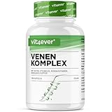 Venen Komplex - 180 Kapseln - 3 Monatsvorrat - Hochdosiert mit Rutin, Steinklee, Rosskastanienextrakt, Mangan, Kupfer - Premium Extrakte - Vegan