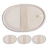 IWOWHERO 4 Stück pack Natürlicher Luffa Duschschwämme 10x14,5cm Sanftes Peeling Körper und Rückenpflege Schnelltrocknend Natürlicher Badeschwamm für Dusche und Reise