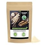 Meerrettichpulver (100g), Meerrettichwurzel gemahlen, 100% naturreines Meerrettich Pulver, schonend getrocknet und gemahlen, natürlich ohne Zusätze, vegan