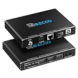 4K HDMI KVM Extender USB unkomprimiert 4K 60Hz HDR Single over Cat5e/6 bis zu 300 Fuß 3 Ports USB 2.0 Hub POE RS232 EDID 3,5 mm Stereo Audio und Mikrofon 70H2KVM