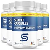 Shape Kapseln | Für Männer & Frauen | im Maxi-Pack - 90 Kapseln pro Dose - 45 Tage Vorrat 5x