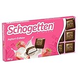 Schogetten Joghurt-Erdbeer 100g Schokoladentafel, praktisch einzeln portioniert. Ein Genuss. Stück für Stück