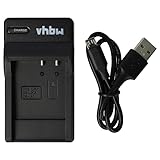 vhbw USB Akkuladegerät kompatibel mit Sanyo DB-L20, DB-L20A, DB-L40, DB-L40AU Digitalkamera, Camcorder, Action Cam-Akku - Ladeschale