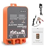 Weidezaungerät 5-10KM Elektrozaungerät 2,5 Joule mit LCD-Display 12V Energizer Controller for Farm(US,5km)
