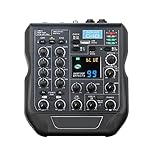 DCDCD AG-AS04B 24 Bit 9 9dsp Effekte 192KHz -Probenahmefrequenz Bluetooth Mini -Audio -Mixer mit USB Aufzeichnung und Phantomkraft