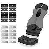 Flintronic Schaber, Keramikschaber mit 20 Edelstahl & Kunststoffklingen, Schaber Küchenschaber Set, Keramikschaber Kratzer, Herd Glasschaber, Herdschaber für Kochfeld, Backofen, Glaskeramik