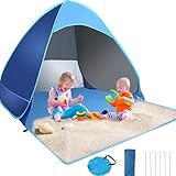 ZOYDP Strandmuschel Pop Up, Strandmuschel Pop Up Uv Schutz, UPF 50+, Tragbar Windschutz Zelt 2-3 Personen, Strandzelt Pop Up, Wurfzelt Strandmuschel für Strand, Familie, Camping, Garten, 165X150X110CM