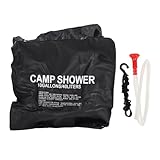 Solar Duschtasche 40L Fett PVC Tragbare Campingdusche mit Abnehmbarem Schlauch für Outdoorwandern Strand Schwimmen Reisen
