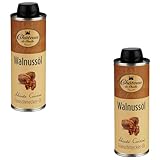 Château de l'huile Geröstetes Walnussöl – 250ml, 2er Pack - Kaltgepresst - – In UV-lichtgeschützter Dose für optimale Frische - Reich an Omega-3 & Antioxidantien, Intensives Aroma