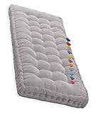 Anpassbare Bankkissen für Innen- und Außenbereich, waschbare Sitzpolster für 1-, 3-Sitzer-Sofas, Terrasse, Garten, Schaukel, Liegematte, Hellgrau