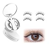 2 Paare Magnetische Wimpern, mit Applikator, Kein Kleber erforderlich Magnetische Wimpern Natürlich einfach zu tragen und zu entfernen Wimpern Extensions Magnetisch