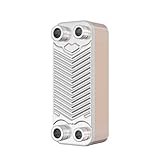 Wiltec Wärmetauscher 20 Platten, max. 44 kW, 4 m³/h 0,36 l je Durchgang, Plattenwärmetauscher aus Edelstahl als Wärmeüberträger