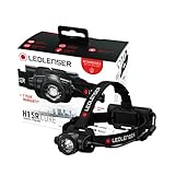 Ledlenser H15R Core Stirnlampe LED, 2500 Lumen, aufladbar mit Lithium Akku, wasserdicht IP67, fokussierbar, stufenlos dimmbar, Constant Light, Leuchtweite 250m, USB Magnetladekabel, Headlamp, TU EU