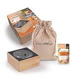 VapoWesp Räucherbox gegen Wespen und Mücken Outdoor | Aromatisierter Kaffeerauch vertreibt lästige Insekten auf natürliche Art, geniessen Sie entspannte Stunden im Freien, Orange & Rosemary Pulver