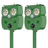 Katzenschreck, Ultraschall, 2 Stück, wasserdicht, IP65, verstellbar, um streunende Katzen, Tauben, Hirsche und andere Tiere abzuwehren